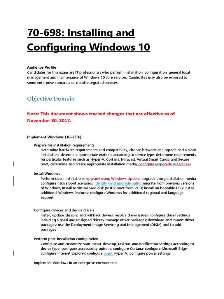 Exam Ref 70-698: Windows 10 Config Guide | PDF | Windows 10 | Microsoft ...
