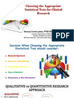 Choosing The Appropriate Statistical Test For Clinical Research