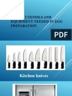 Tools, Utensils and Equipment Needed in Egg Grade 10 Q1