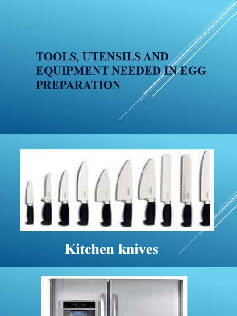 Tools, Utensils and Equipment Needed in Egg Grade 10 Q1 PDF