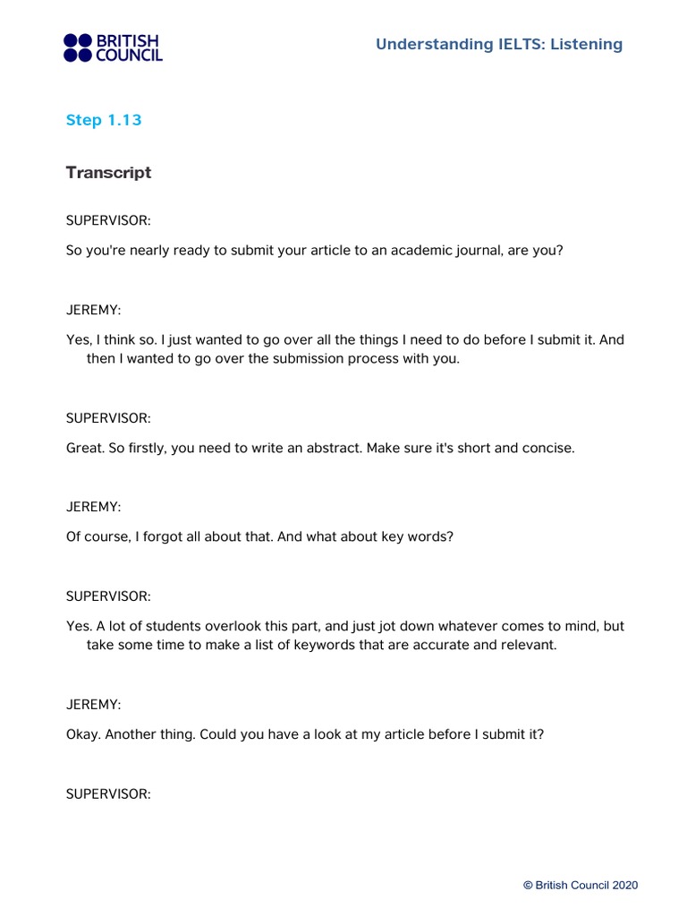 Step 1.13 Transcript | PDF | Career & Growth