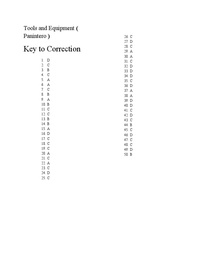 Tools and Equipment | PDF
