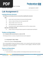 Lab Assignment 2: Learning Outcomes Assessed