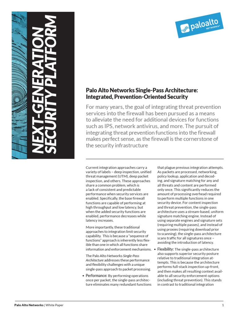 Single Pass Parallel Processing Architecture PDF | PDF | Firewall ...