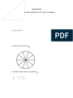 Maths Quiz Please Answer The Questions Below and Give The Way To Solve It. (10 Points)