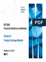 BFC5926 Seminar 8 - FX Markets