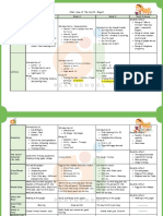 Over View of The Month-August: Grade: Nursery Week 7 Week 8 Week 9 Recall & Recap