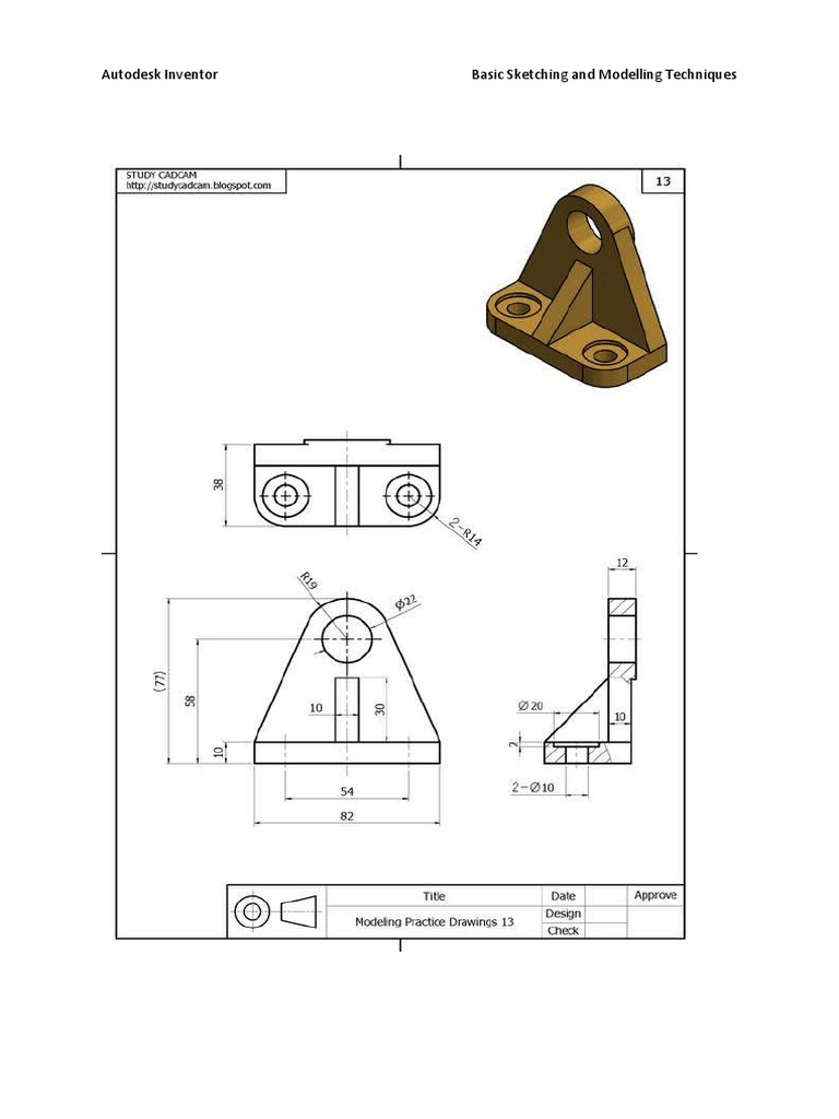 Autodesk Inventor Basic Sketching and Modelling Techniques | PDF ...