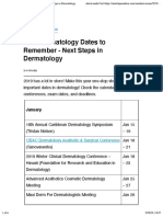 2019 Dermatology Dates To Remember - Next Steps in Dermatology
