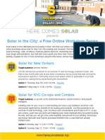 Solar in The City: A Free Online Workshop Series: Solar For New Yorkers