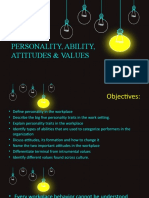 Chapter 3 Personality Ability Attitudes Values