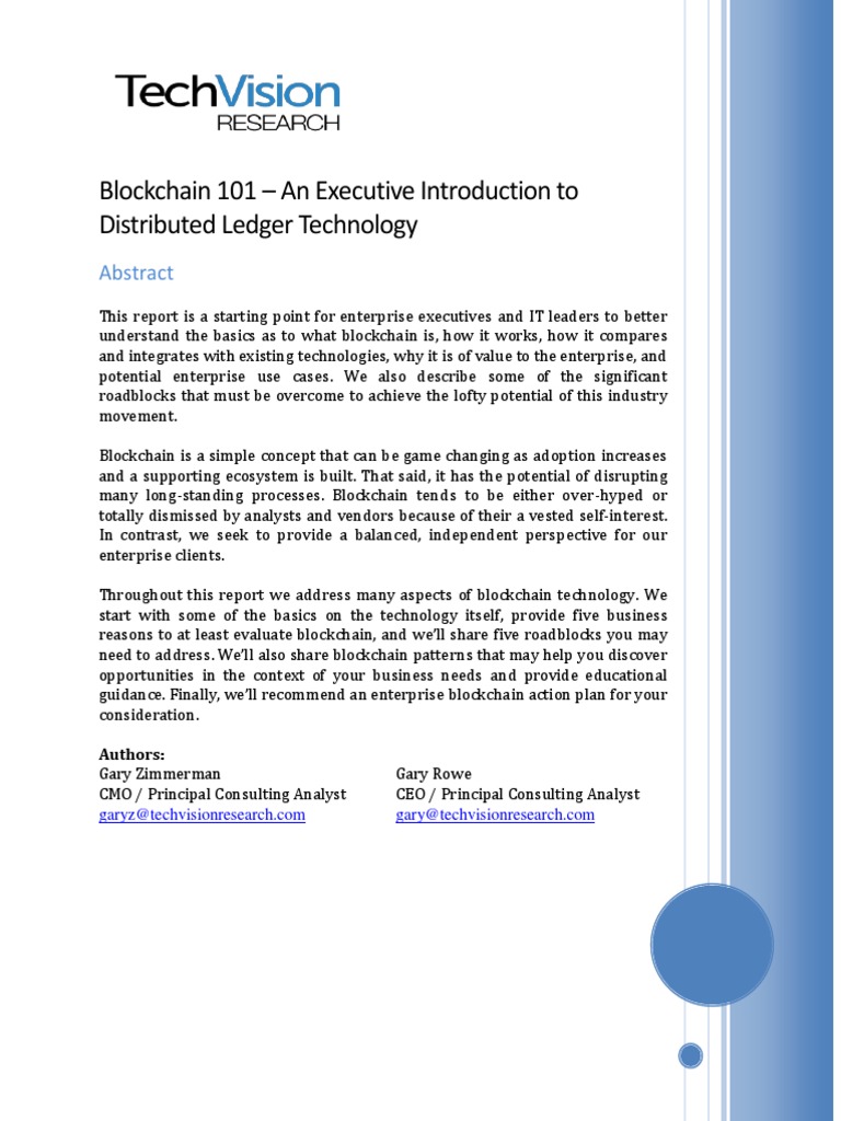 Blockchain 101 | PDF | Bitcoin | Computing