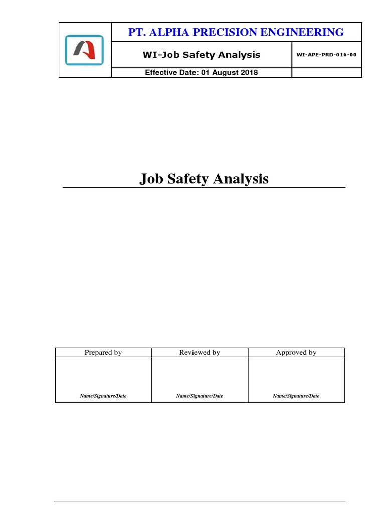 Job Safety Analysis Guidelines | PDF | Crane (Machine) | Nature