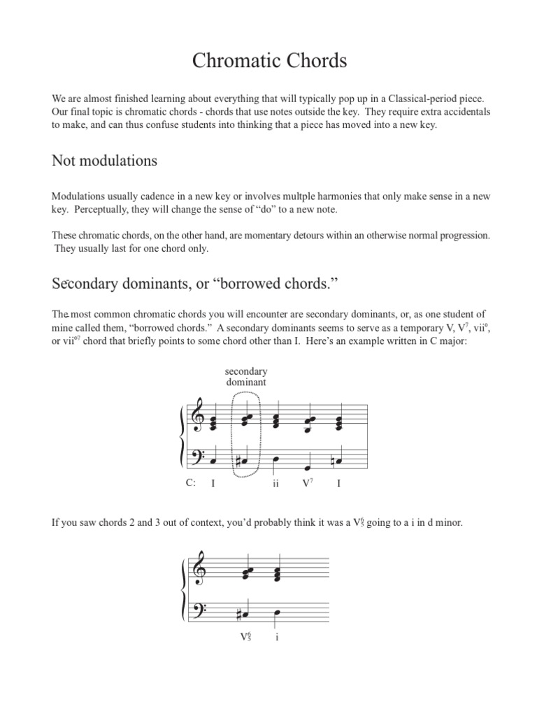 Understanding Chromatic Chords | PDF | Chord (Music) | Harmony