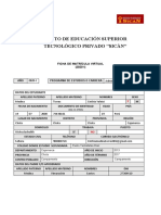 Ficha de Matrícula Virtual