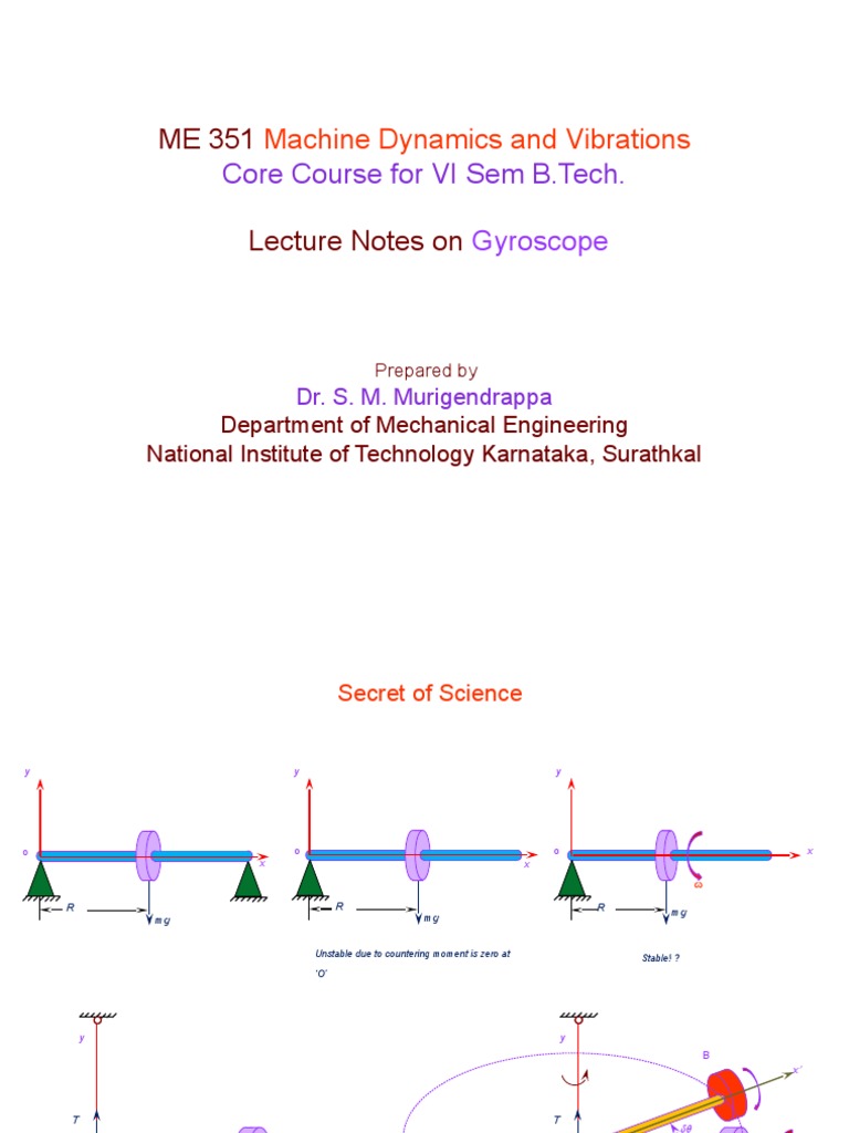 Machine Dynamics and Vibrations Core Course For VI Sem B.Tech PDF