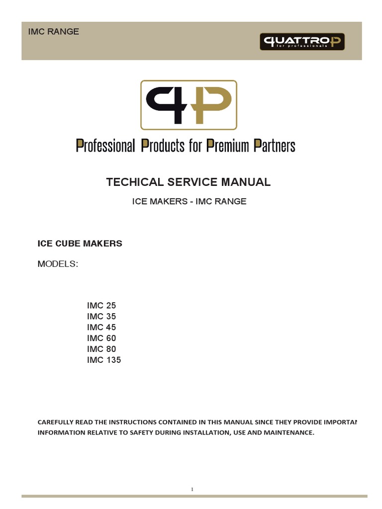 Ice Tech SS/SL Ice Maker Manual | PDF | Thermostat | Valve