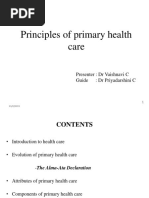 Principles of Primary Health Care: Presenter: DR Vaishnavi C Guide: DR Priyadarshini C