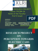 PERCEPTION TOWARDS ELECTRIC CARS RESEARCH PROJECT