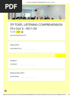 ITP TOEFL LISTENING COMPREHENSION (Try Out 1) - NO 1-50