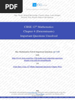 Determinants Important Questions Unsolved