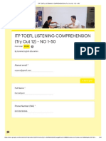 ITP TOEFL LISTENING COMPREHENSION (Try Out 12) - NO 1-50