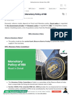 Banking Awareness - Monetary Policy of RBI