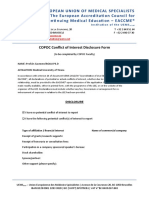 COPOC CME Faculty Disclosure Form