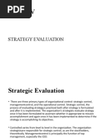 Unit - V: Strategy Evaluation