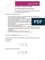 Problemas Resueltos Po El Mecc81todo de Gauss Ejercicios Resueltos Ystp PDF