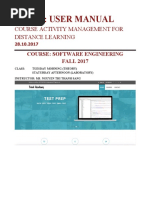 Part 4: User Manual: Course Activity Management For Distance Learning