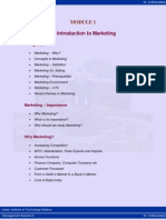 Introduction to Marketing Concepts and Environmental Factors