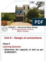 19SE201 - Advanced Steel Design: M. Thiruvannamalai, AP/Civil, MSEC, Sivakasi