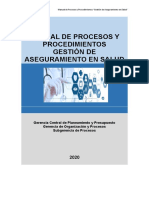 Manual de Procesos y Procedimientos Gestión de Aseguramiento en Salud