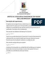 Cinética de la reacción de oxidación del ión yoduro por el ión persulfato