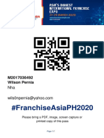 #Franchiseasiaph2020: M2017036492 Wilson Pernia