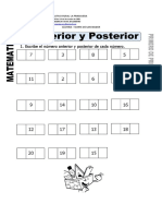 Ficha de Anterior y Posterior para Primero de Primaria