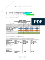 Presupuesto de Costo de Artículos Vendidos