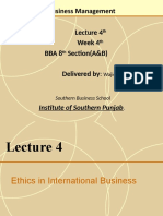 International Business Management Week 4 Bba 8 Section (A&B) Delivered by