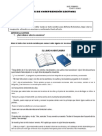 Ficha de Comprensión Lectora 4B - Adicional - 22-05-2020