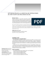 Logística: Optimización de La Logística de Operaciones de Una Planta de Molienda de Sal