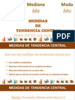 MEDIDAS DE TENDENCIA CENTRAL
