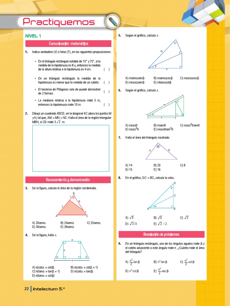 Paginas Desdetrigonometria 5 Act Pdf Triangulo Geometria Clasica