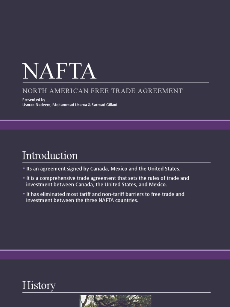 Nafta: North American Free Trade Agreement | PDF | North American Free ...