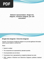 Network Representation: Single Line Diagram, Reactance Diagram, Per Unit Calculation