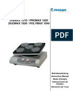Unimax 1010 / Promax 1020 Duomax 1030 / Polymax 1040
