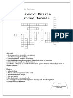 Crossword Puzzle Advanced Levels: Teacher Luciana