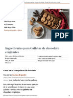 Galletas de Chocolate Crujientes - Recetas de Rechupete - Recetas de Cocina Caseras y Fáciles