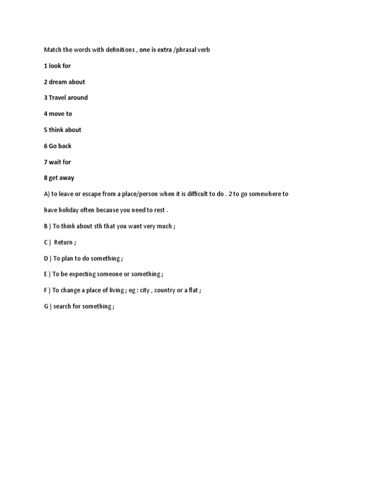 Verb Phrases and Definitions | PDF | Language Arts & Discipline
