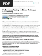 Performance Testing Vs Stress Testing Vs Load Testing